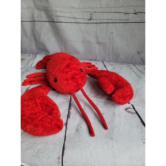 Mary Meyer Flip Flops Lobster Plush Floppy Velvety Stuffed Animal 14in Realistc - Picture 1 of 9
